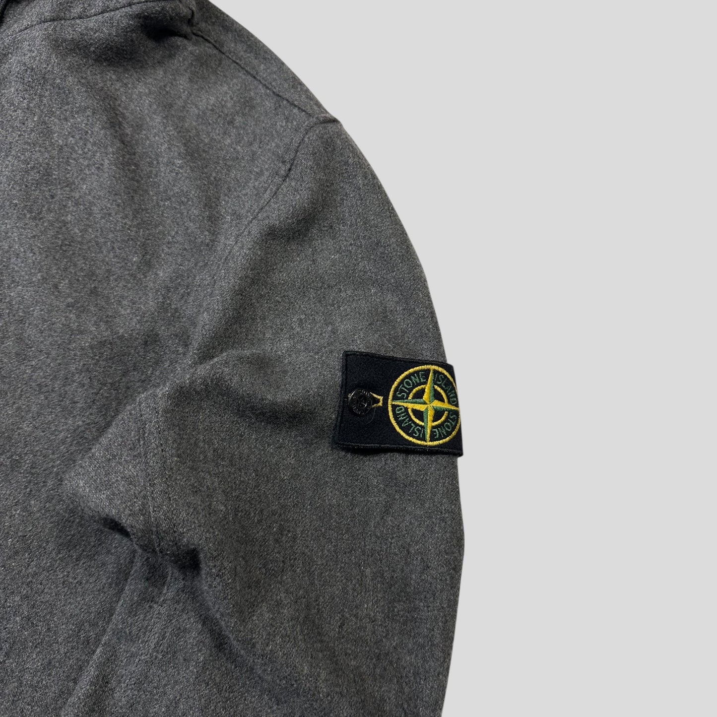 Stone Island AW14 Mélange Wool Poly Double Hood Jacket - L | Default Title, Grey