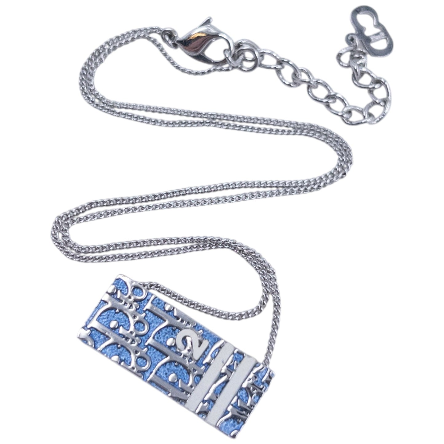 Vintage 2000s Dior By John Galliano Monogram Number Necklace | O/S, Blue