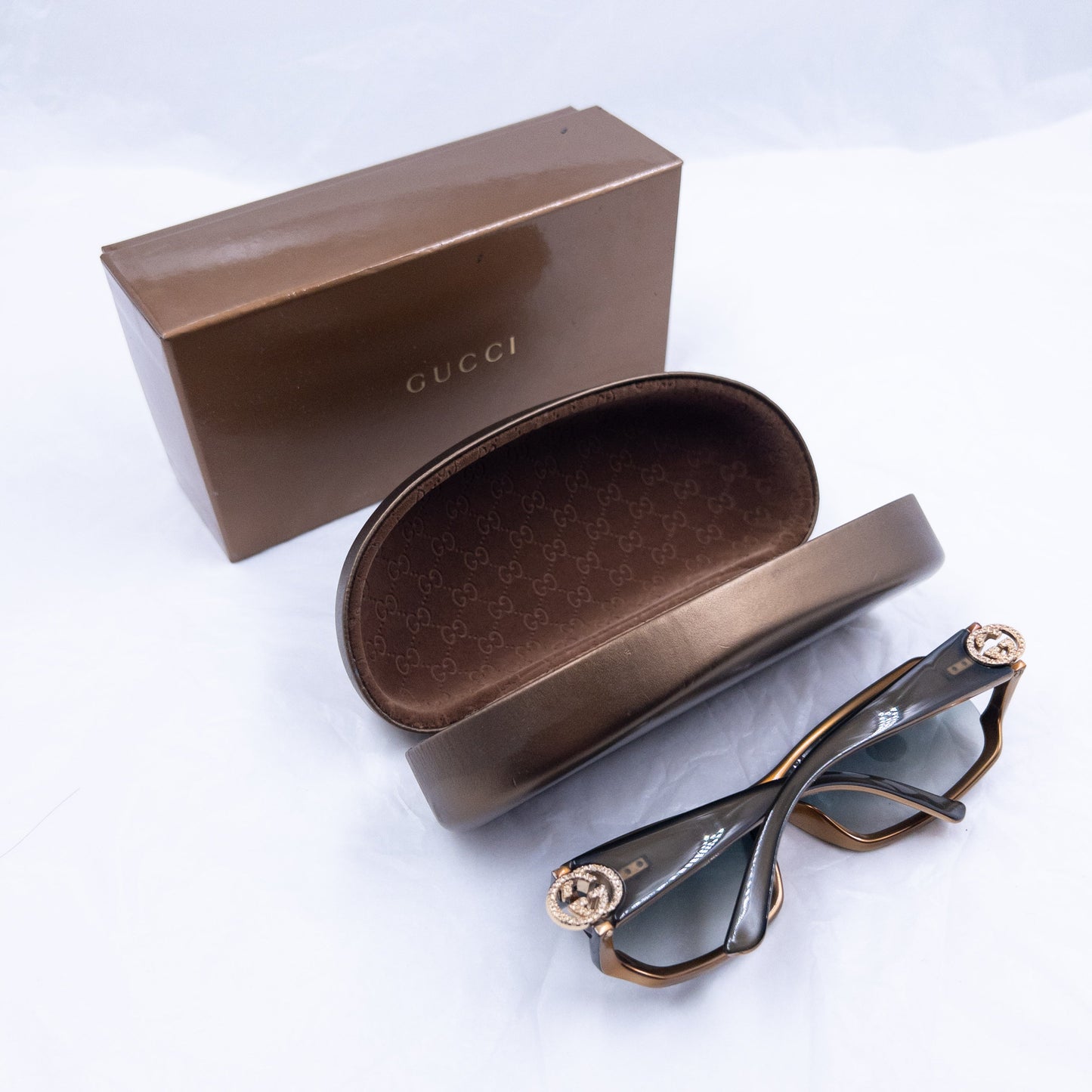Vintage 2000s Gucci By Tom Ford Diamonte Sunglasses | O/S, Black, Brown