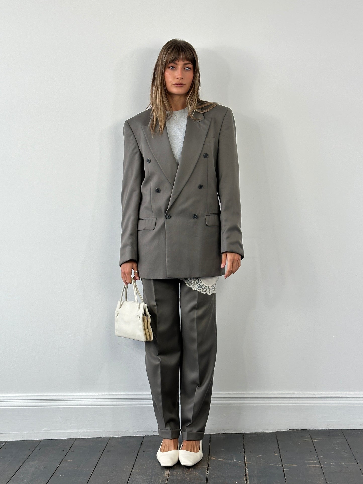 Pierre Balmain 1990s Wool Double Breasted Suit - 38L/W30