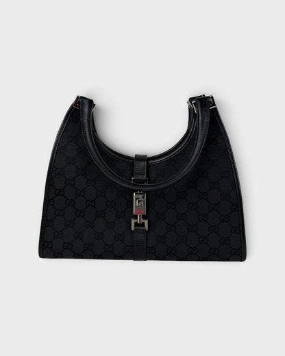 2000s Gucci Monogram Black Jackie Bardot Handbag | O/S, Multicoloured
