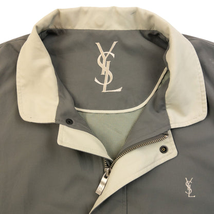 Vintage YSL Yves Saint Laurent Harrington Jacket Size L | Large, Grey
