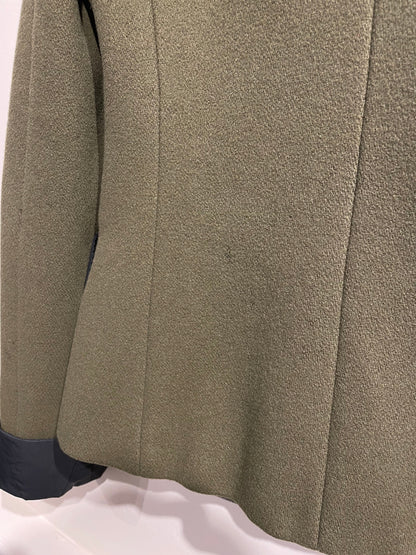 Miu Miu Khaki Grey 90s/00s Wool Jacket | Large, Multicoloured