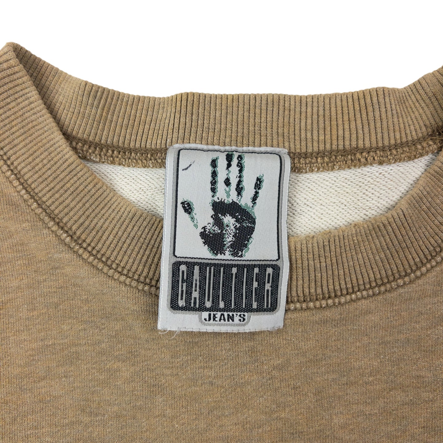 Vintage 90s Gaultier Jean's Graphic Sweatshirt Size M | Medium, Beige
