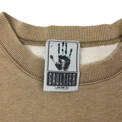 Vintage 90s Gaultier Jean's Graphic Sweatshirt Size M | Medium, Beige