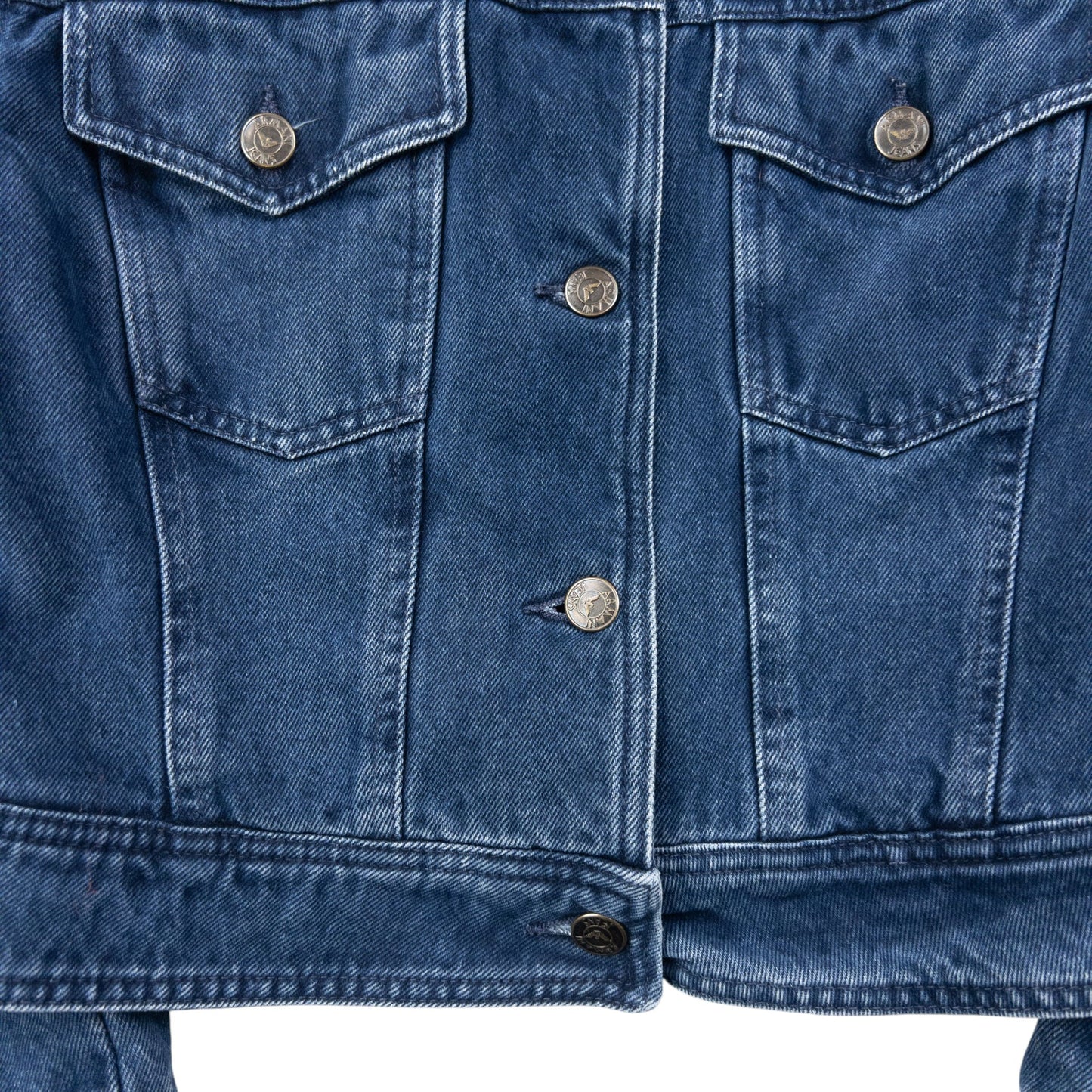 Vintage 90s Armani Jeans Fleece Lined Denim Jacket Womens Size M