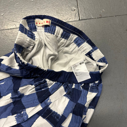 Uniqlo X Marni Checkered Skirt In Blue ( S )