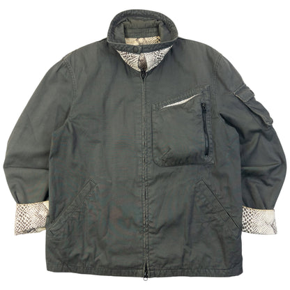 Vintage 2000s PPFM Snakeskin Pattern Lined Jacket Size S | Small, Grey