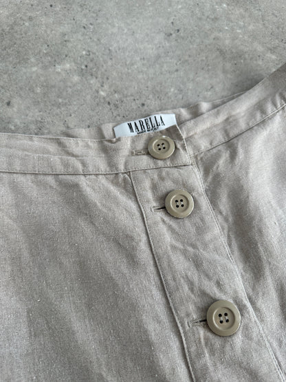 Marella Pure Linen Midi Skirt - W26