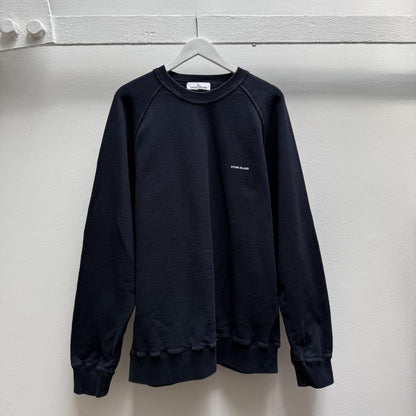 Stone Island Heavyweight Logo Sweatshirt (XXL) | XXL, Blue