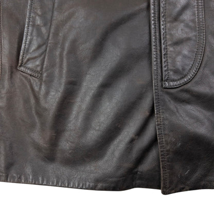 Vintage Burberry Nova Check Lined Leather Jacket Size M | Medium, Brown