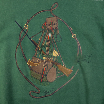 Vintage Gucci Embroidered Hunting Sweatshirt Size S