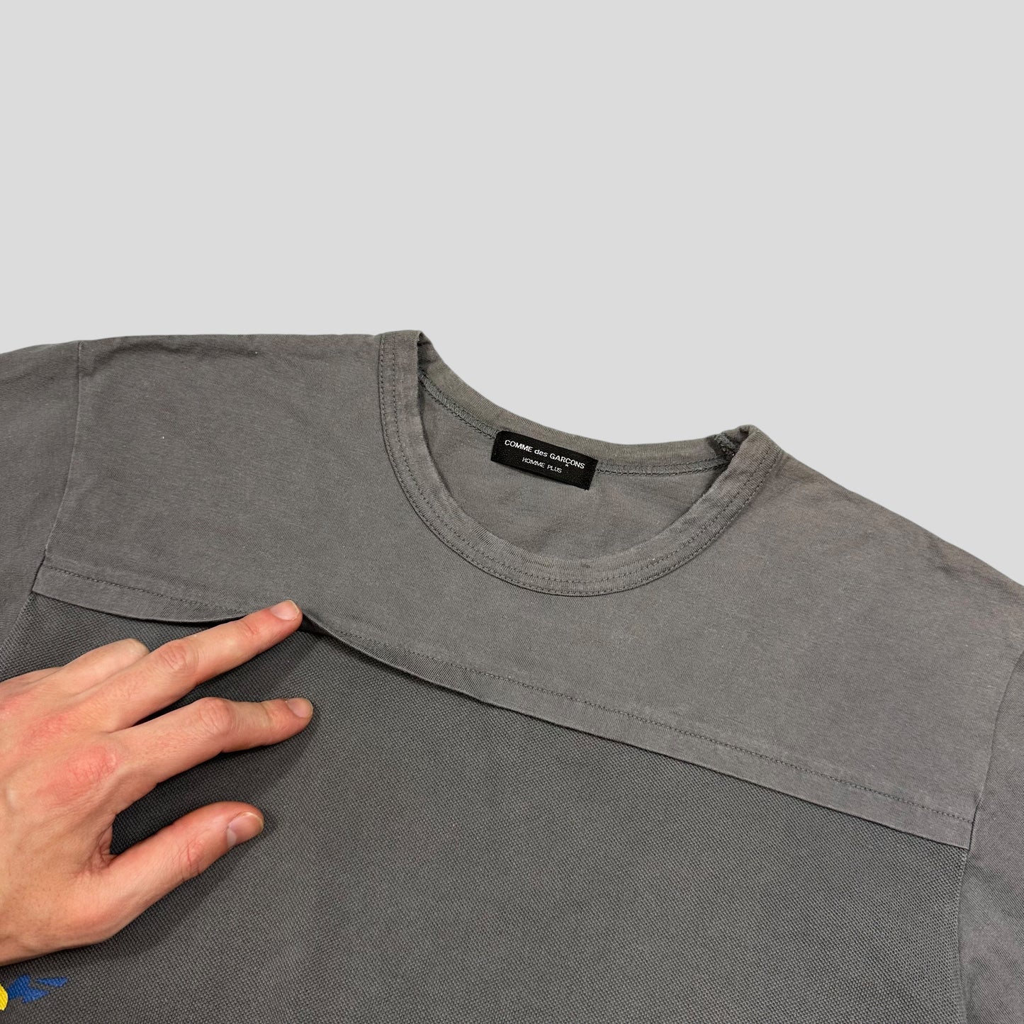 Comme Des Garçons Homme Plus 2001 Geometric Panelled T-shirt - S/M | Default Title, Grey