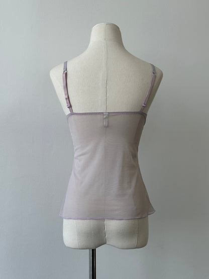 Vintage 1990s Sheer Lace Cami Top - XS-S