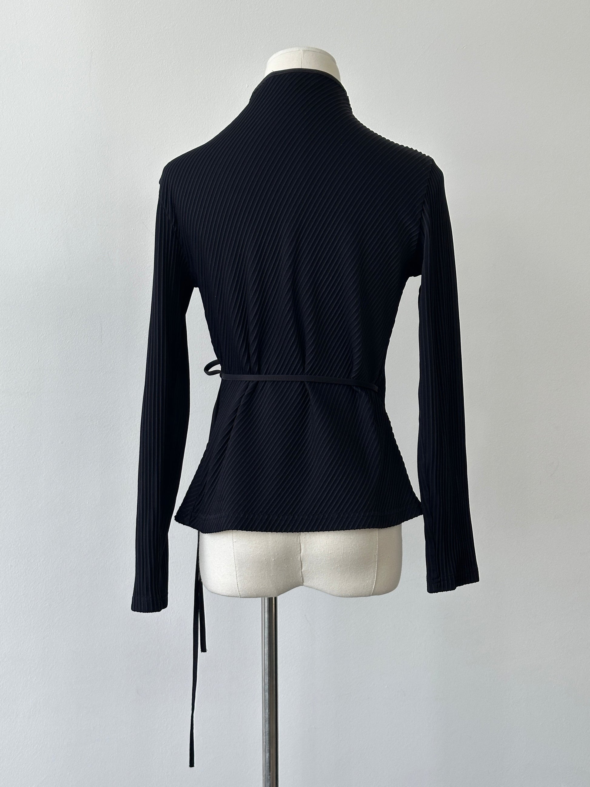 Anna Fontaine 2000s Ribbed Wrap Top - S