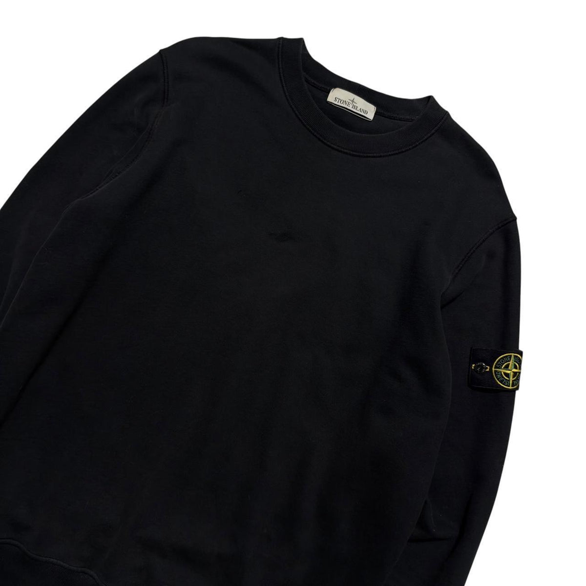 Stone Island Black Pullover Crewneck | XL, Black