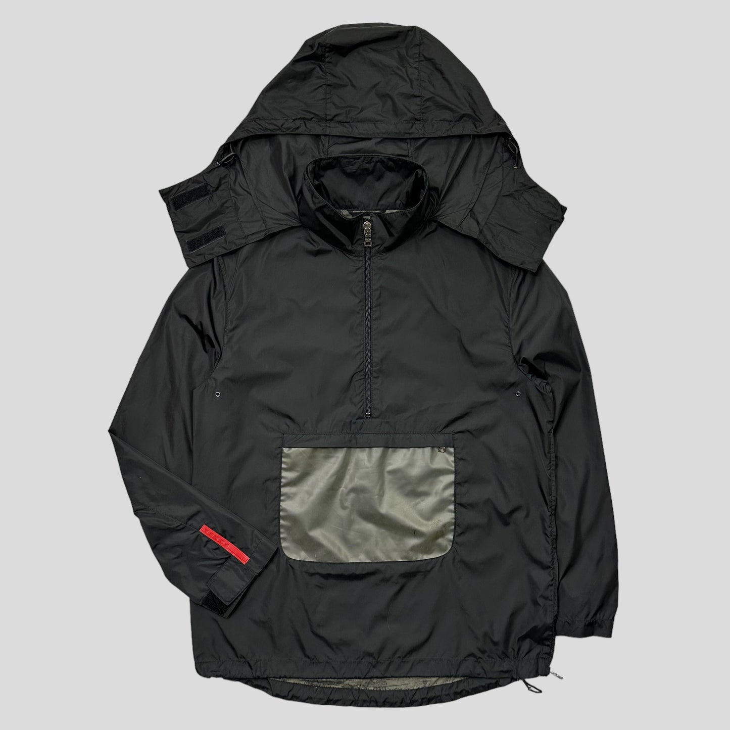 Prada Sport SS99 Latex Pocket Nylon Pullover Jacket - IT40 | Default Title, Black