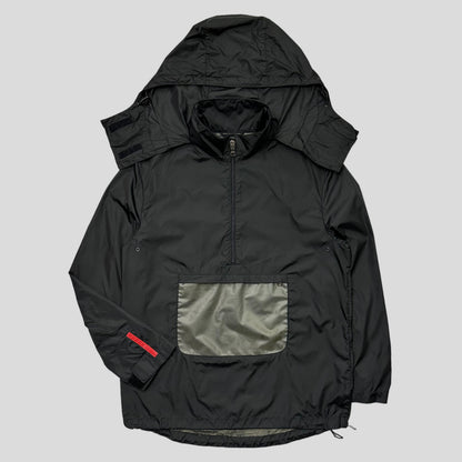 Prada Sport SS99 Latex Pocket Nylon Pullover Jacket - IT40 | Default Title, Black