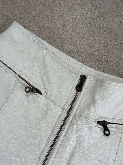 Italian Vintage 1990s Leather Mini Skirt - W26