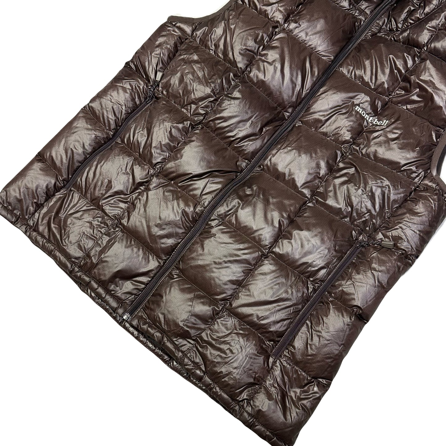 Montbell Superior Down Puffer Gilet In Brown ( XL )
