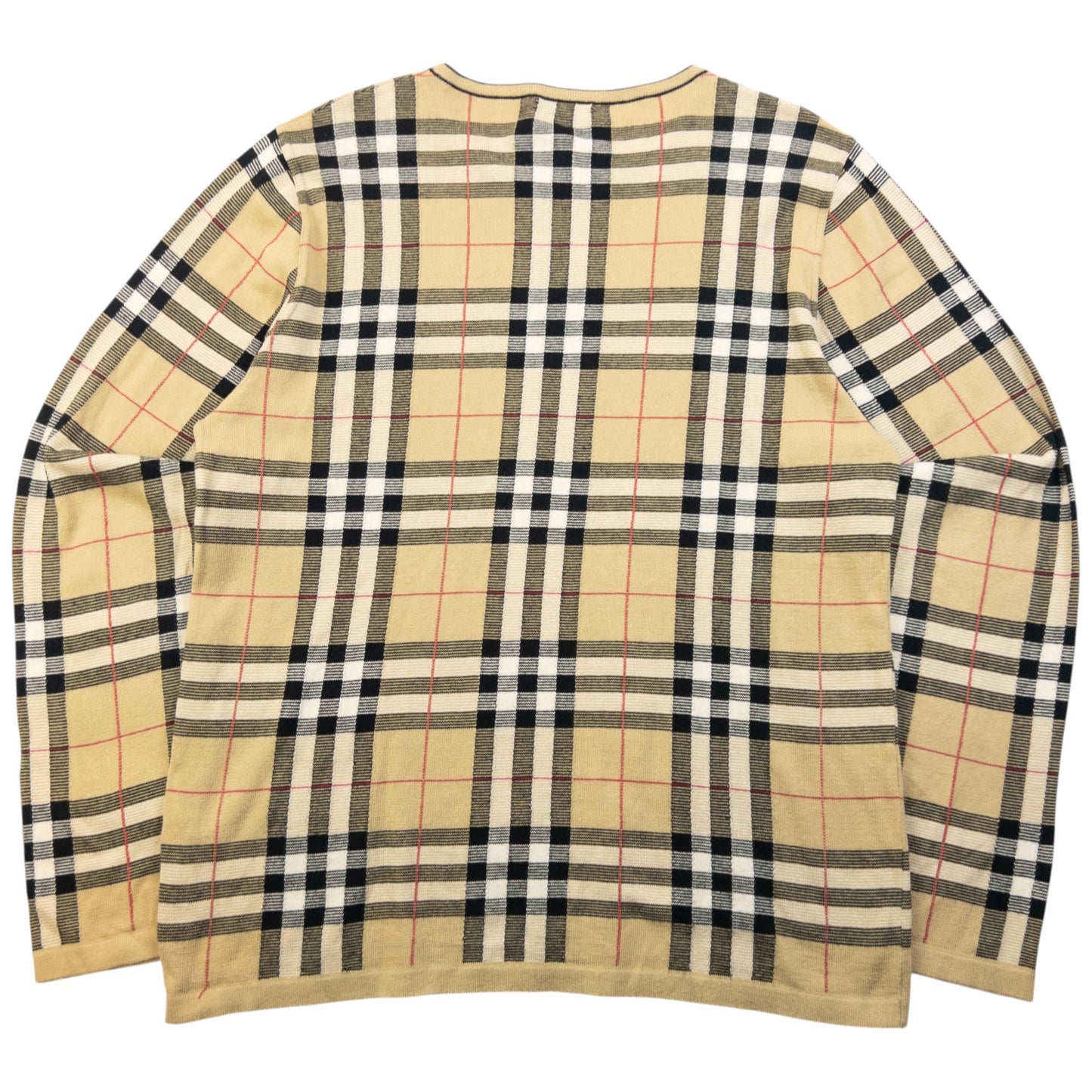 Vintage 2000s Burberry Nova Check Jumper Size M | Medium, Beige