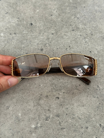 Versace 2000s Rectangular Medusa Logo Sunglasses