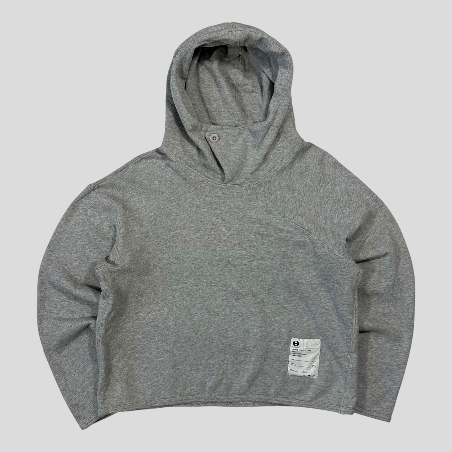 Final Home 1999 Boxy Ninja Asymmetrical Survival Hoodie - S | Default Title, Grey