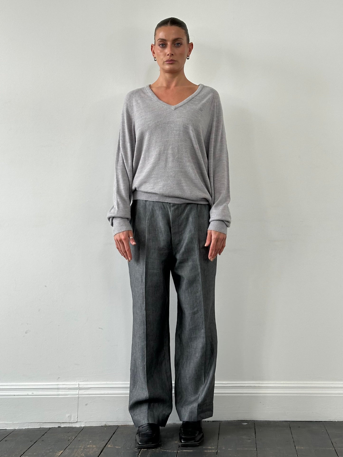 Italian Vintage Straight Leg Lightweight Tailored Trousers - W34