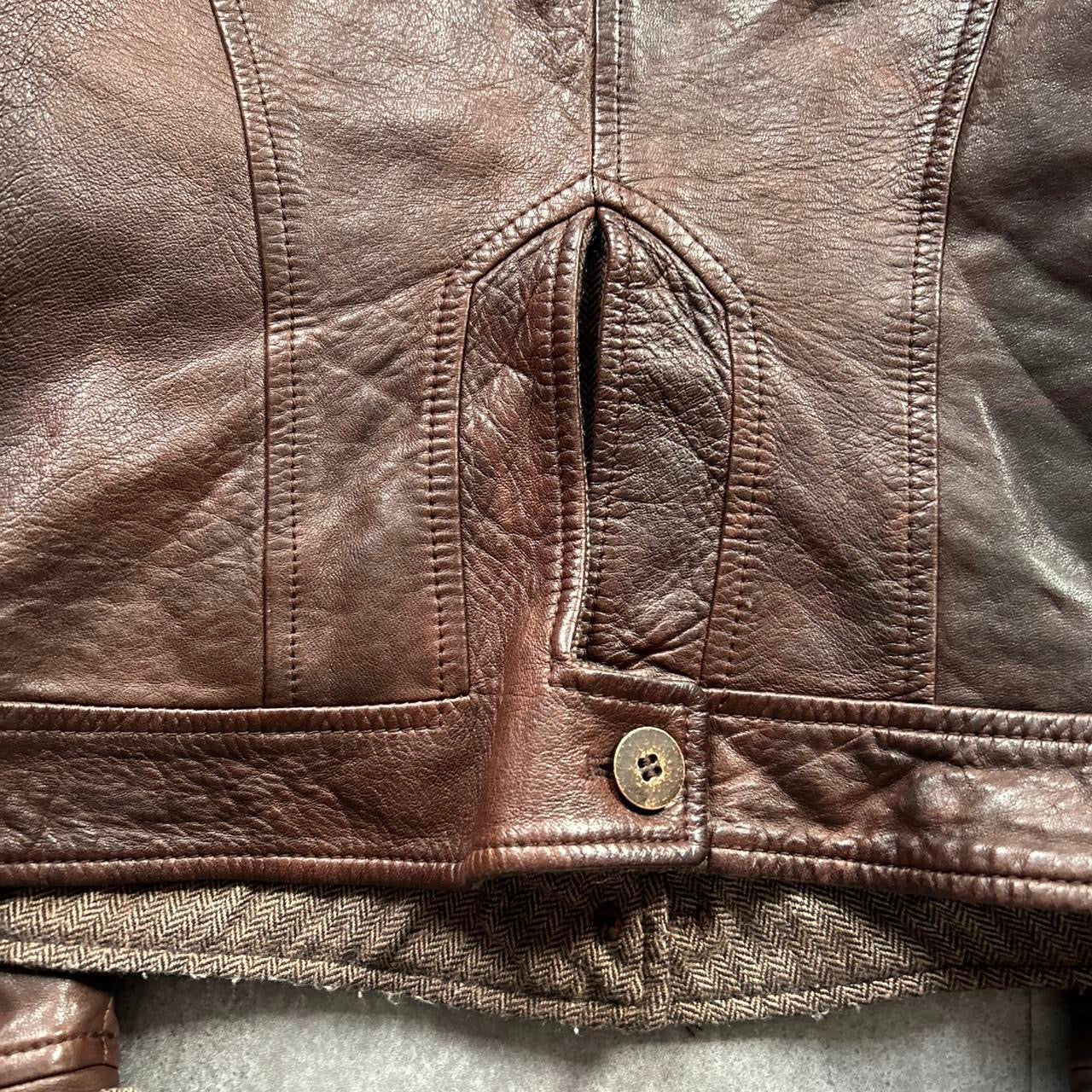 Vintage Leather Jacket | Brown, Brown