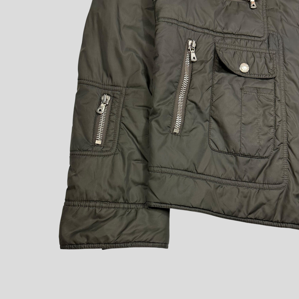 Dolce & Gabbana AW 2003 Multipocket Flight Jacket - L | Large, Grey