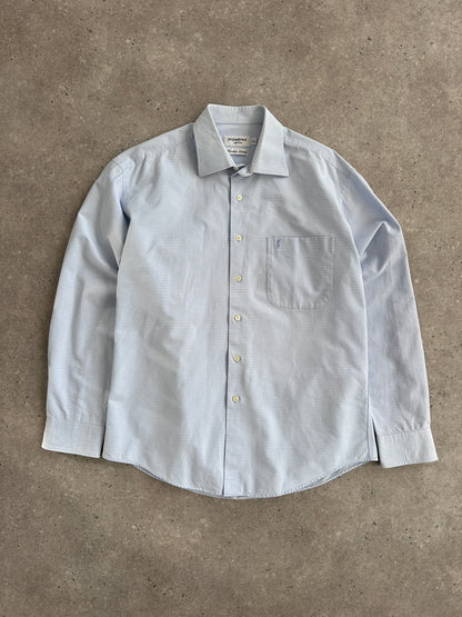 Yves Saint Laurent Pour Homme 1990s Cotton Check Logo Shirt - L