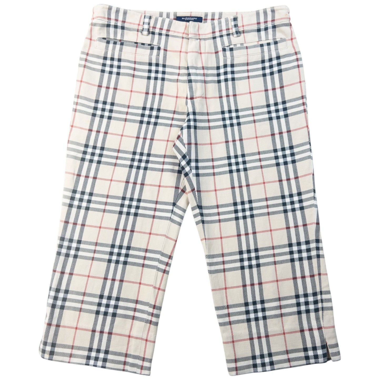 Vintage 2000s Burberry Nova Check Capri Trousers Womens Size W30 | W30, Red