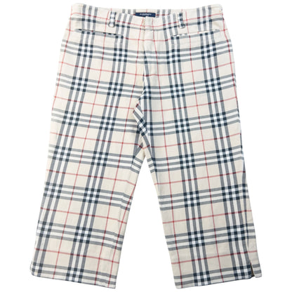 Vintage 2000s Burberry Nova Check Capri Trousers Womens Size W30 | W30, Red