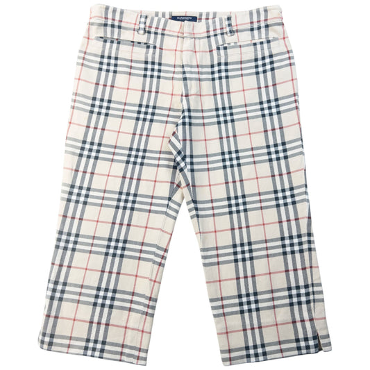 Vintage 2000s Burberry Nova Check Capri Trousers Womens Size W30 | W30, Red