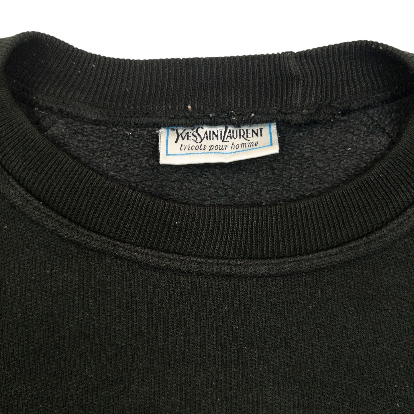 Vintage 80s YSL Yves Saint Laurent Embroidered Sweatshirt Size S | Small, Black