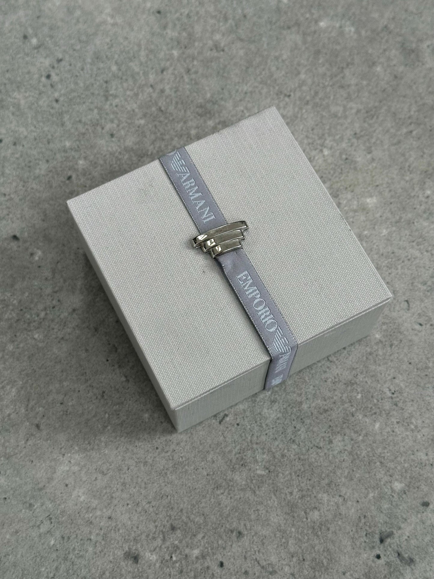 Emporio Armani 2000s Glass Pendant Leather Necklace