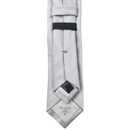Vintage 2000s Prada Skinny Silk Tie | O/S, Grey