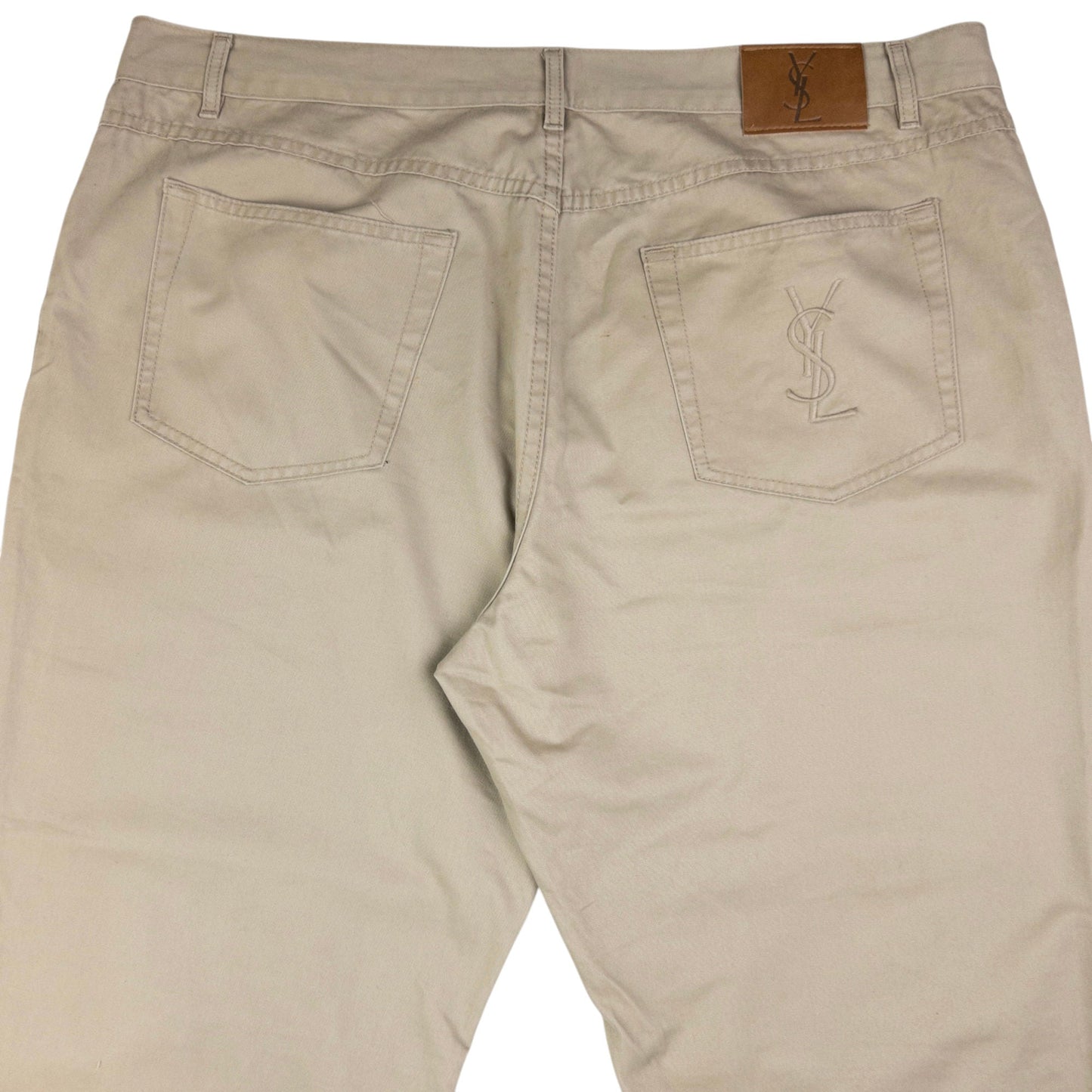 Vintage YSL Yves Saint Laurent Embroidered Chino Trousers Size W40