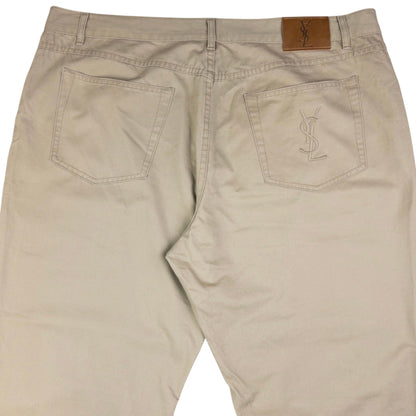 Vintage YSL Yves Saint Laurent Embroidered Chino Trousers Size W40