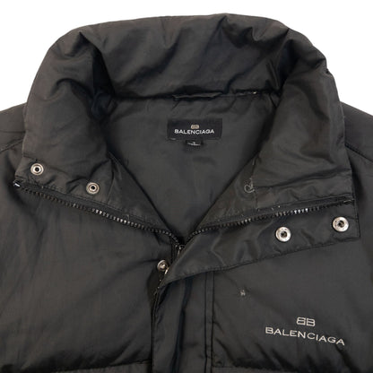 Vintage 90s Balenciaga Zip Up Puffer Jacket Size M | Medium, Black