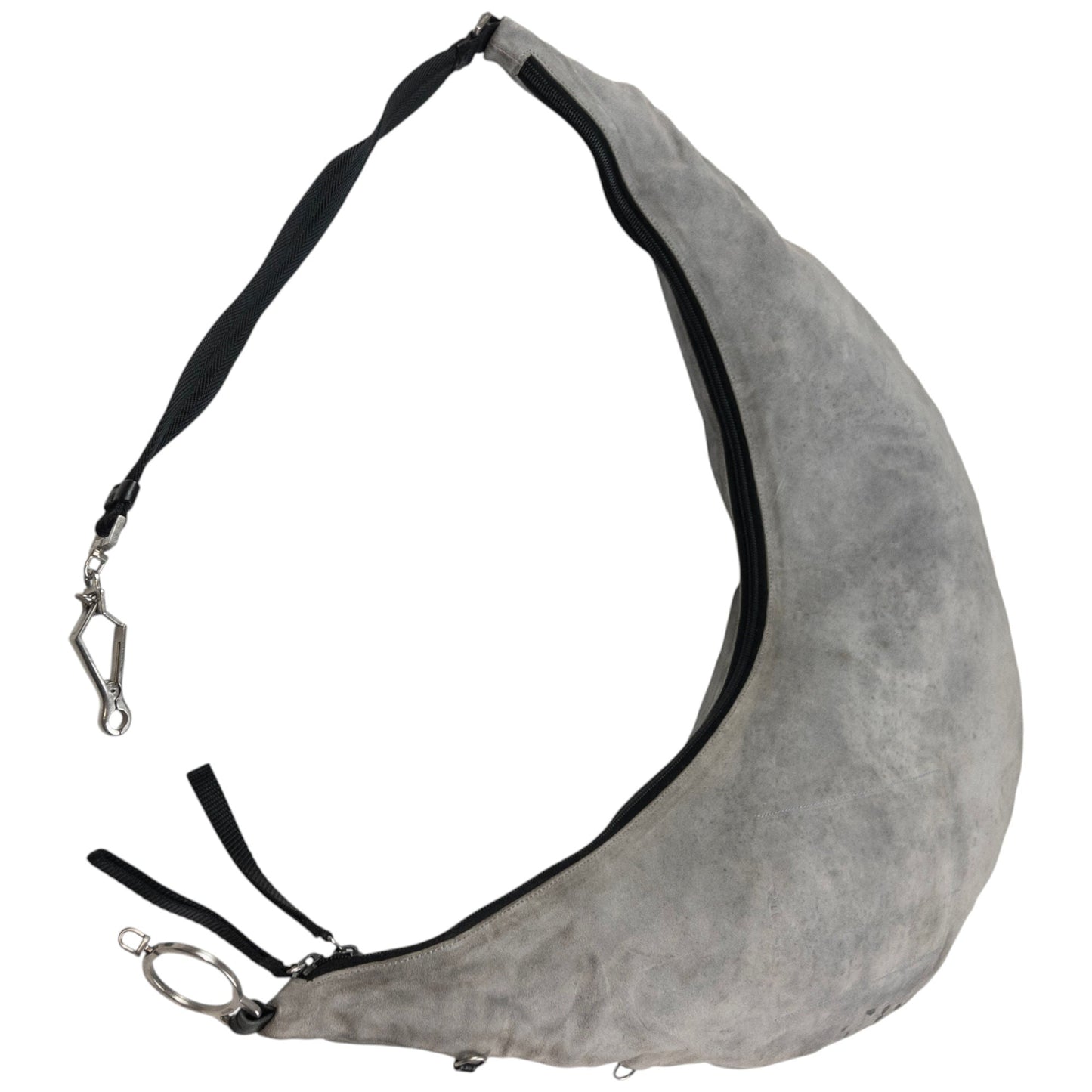 Vintage Prada Suede Crescent Shoulder Bag