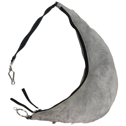 Vintage Prada Suede Crescent Shoulder Bag