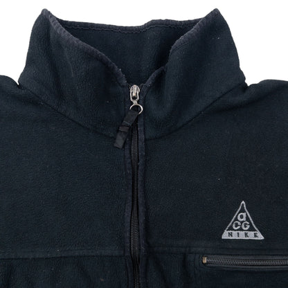 Vintage 90s Nike ACG Therma-Fit Half Zip Fleece Sweatshirt Size XL | XL, Black