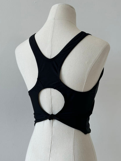Vintage 2000s Sleeveless Racerback Crop Top - S-M