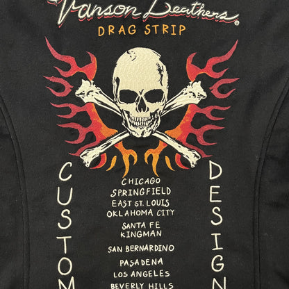 Vanson Leathers Wool Motorcycle Jacket - L