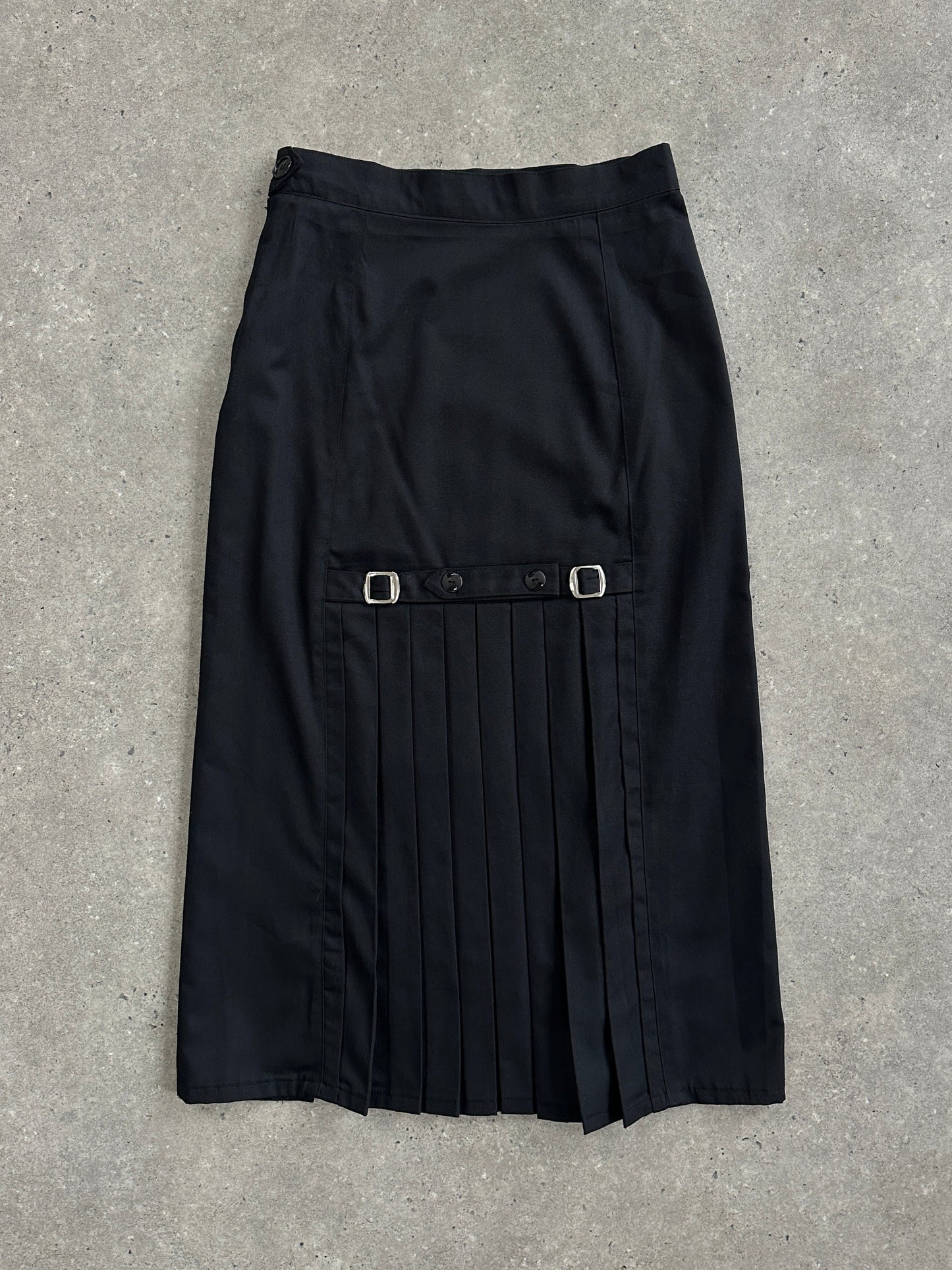 Vintage 1990s Pleated Midi Skirt - W26