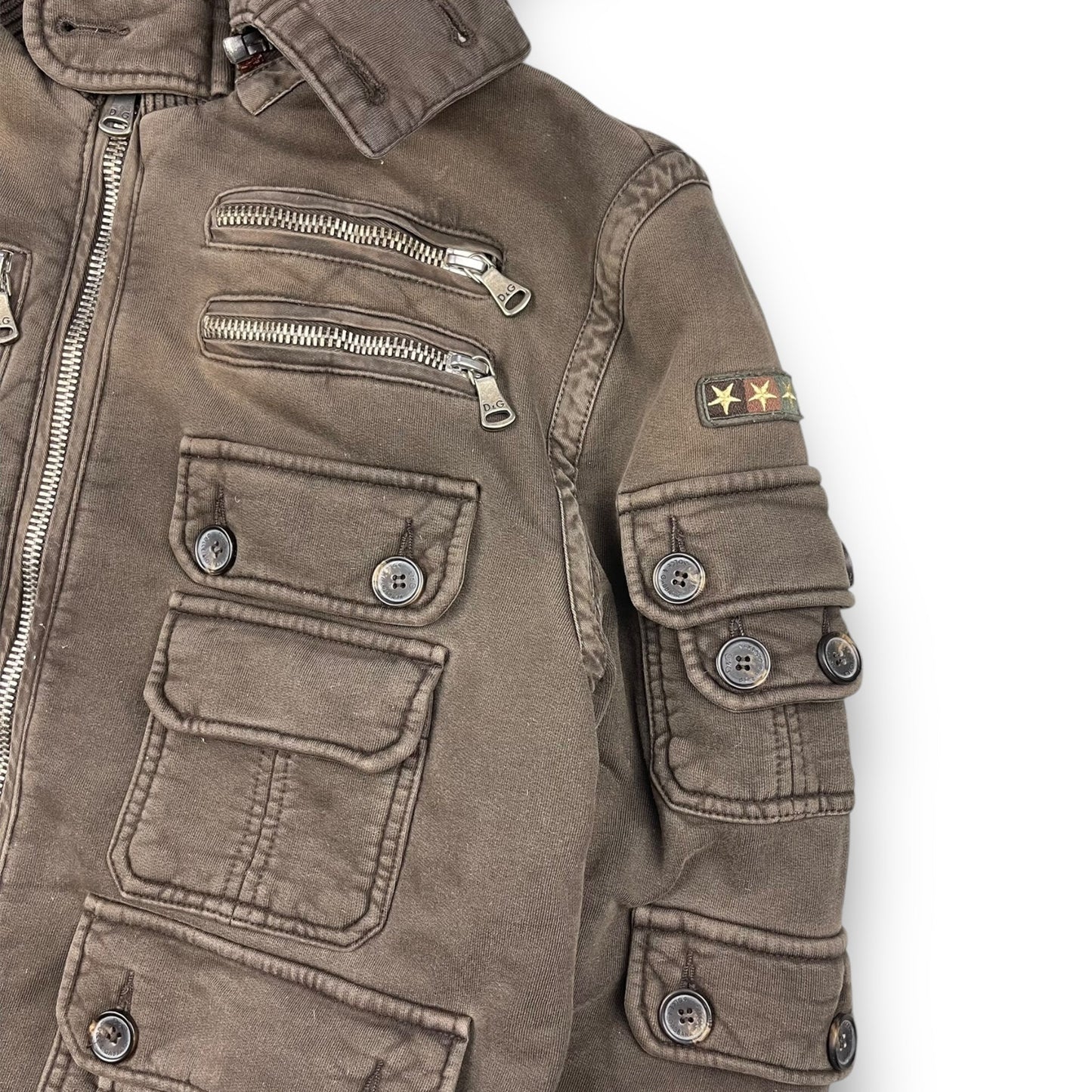 2008 Dolce & Gabbana Rabbit Fur Cargo Jacket (M) | Default Title, Brown