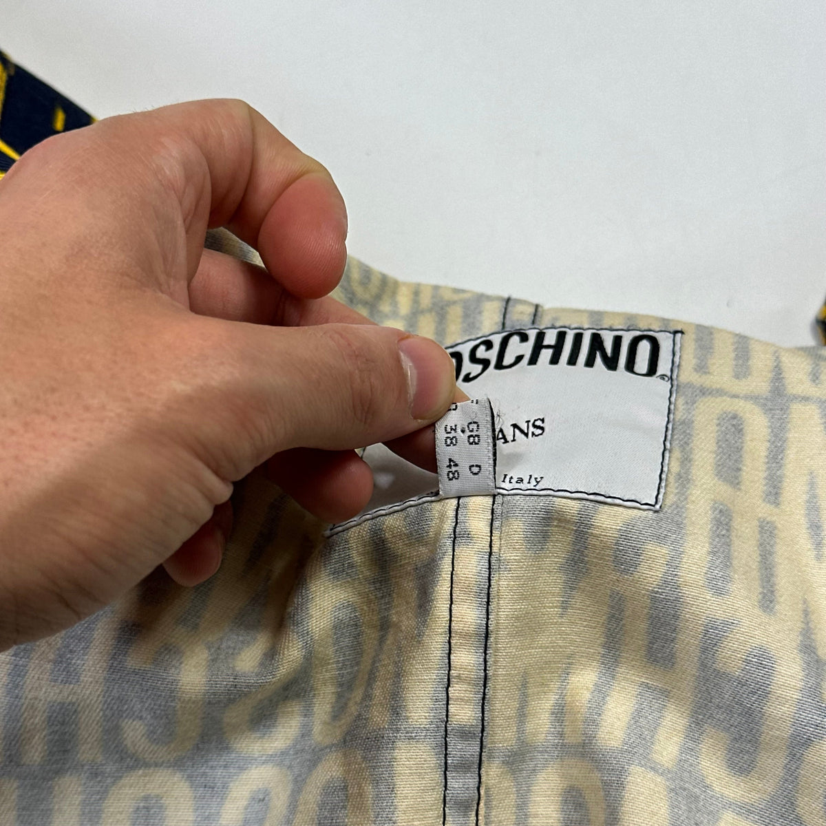 Moschino Jeans 1996 Crazy Print Cotton Jacket - IT48 (S/M) | Small, Yellow