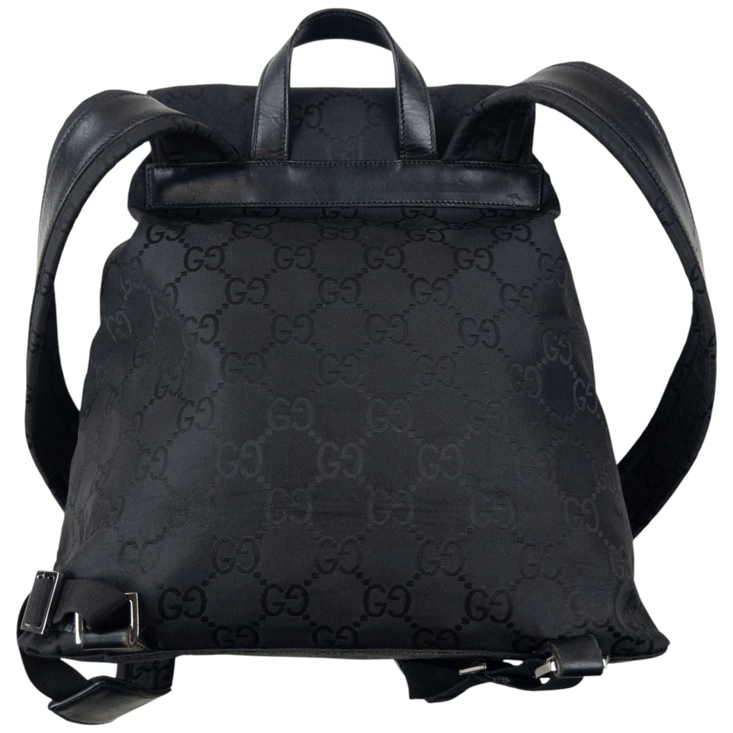 Vintage 2000s Gucci Monogram Bucket Backpack | O/S, Black