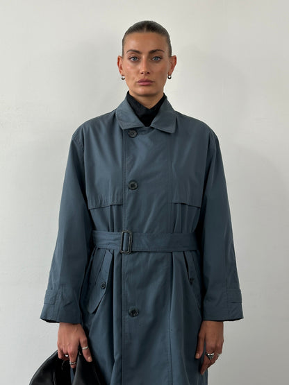 Yves Saint Laurent Diffusion Hommes 1980s Belted Trench Coat - L